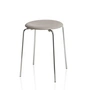 Fritz Hansen - Dot skammel, lavagrå læder / krom base