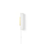 ferm Living - Vuelta LED væglampe, H 40 cm, hvid / messing