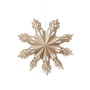 Broste Copenhagen - Christmas Snowflake dekoration vedhæng, Ø 30 cm, naturbrun