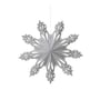 Broste Copenhagen - Christmas Snowflake dekoration vedhæng, Ø 30 cm, sølv