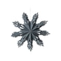 Broste Copenhagen - Christmas Snowflake dekoration vedhæng, Ø 30 cm, orionblå
