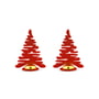 Alessi - Bark for Christmas, kortholder, rød (sæt med 2)