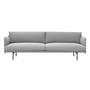 Muuto - Outline sofa 3-personers, grå (Vancouver 14) / sort