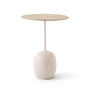 & Tradition - Lato sidebord rundt Ø 40 cm, H 50 cm, eg / Crema Diva marmor