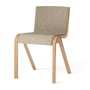 Audo - Ready Dining Chair, fuldpolstret, naturlig eg / Bouclé beige