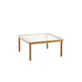 Hay - Kofi sofabord med glasplade, 80 x 80 cm, eg / klar ribbet