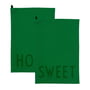 Design Letters - Favourite, Sweet / Home, olivengrøn (sæt med 2)