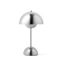 & Tradition - Flowerpot batteri bordlampe VP9 med magnetisk ladekabel, forkromet