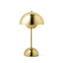 & Tradition - Flowerpot batteri bordlampe VP9 med magnetisk ladekabel, raffineret messing