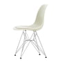 Vitra - Eames Plastic Side Chair DSR med sædehynde, forkromet / rullesten (filt gliders basic dark)