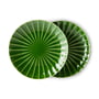 HKliving - Emeralds tallerken, Ø 21,6 cm, grøn (sæt med 2)