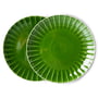 HKliving - Emeralds tallerken, Ø 27 cm, grøn (sæt med 2)