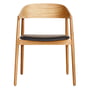 Andersen Furniture - AC2 stol, matlakeret eg / sort læder