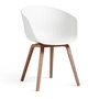 HAY - About A Chair AAC 22, valnøddelakeret / hvid 2. (plastikglidere)