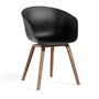 HAY - About A Chair AAC 22, valnøddelakeret / sort 2. (plastikglidere)