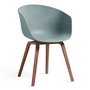 HAY - About A Chair AAC 22, valnøddelakeret / støvet blå 2. (plastiksvævefly)