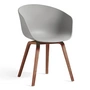HAY - About A Chair AAC 22, valnøddelakeret / betongrå 2. (plastglidere)