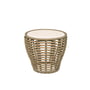 Cane-line - Basket Outdoor sidebord, Ø 50 cm, natur/hvid