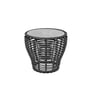 Cane-line - Basket Outdoor sidebord, Ø 50 cm, grafit/grå