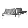 Hay - Palissade Park Dining Bench, Out / Out (sæt med 2), antracit