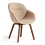 Hay - AAC 123 Soft Chair, valnøddelakeret / linned gitter, mørk beige