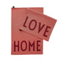 Design Letters - Favourite, Love / Home, terracotta (sæt med 2)