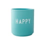 Design Letters - AJ Favourite Porcelæn krus, Happy / aqua