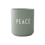 Design Letters - AJ Favourite Porcelænskrus, Peace /grøn