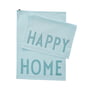 Design Letters - Favourite viskestykke, Happy / Home, light blue (sæt med 2)