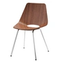 Thonet - S 661 stol, krom/valnød