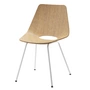 Thonet - S 661 stol, hvid stål / eg