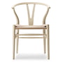 Carl Hansen - CH24 Soft Wishbone Chair Ilse Crawford, bøg blød byg / naturlig vævning