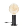 Tala - Oak Knuckle bordlampe, eg sort / stål (Limited Edition) inklusive Voronoi I LED pære E27 2W, Ø 12,5 cm, gennemsigtig grå