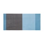 tica copenhagen - Stripes Horizontal løber, 90 x 200 cm, lys / støvet blå / stålgrå