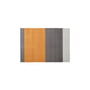 tica copenhagen - Stripes Horizontal løber, 90 x 130 cm, lysegrå / stålgrå / dijon