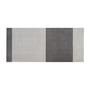 tica copenhagen - Stripes Horizontal løber, 90 x 200 cm, lysegrå / stålgrå