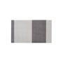 tica copenhagen - Stripes Horizontal løber, 67 x 120 cm, lysegrå / stålgrå