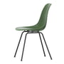 Vitra - Eames Plastic Side Chair DSX RE, basic dark / forest (filt gliders basic dark)