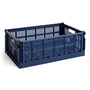Hay - Colour Crate kurv L, 53 x 34,5 cm, dark blue, recycled