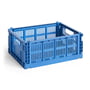 Hay - Colour Crate kurv M, 34,5 x 26,5 cm, electric blue, recycled