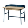 Hartô - Victor skrivebord L 100 cm, naturlig eg / blå