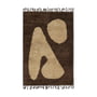 ferm living - Abstract tæppe, 120 x 180 cm, brun/råhvid