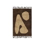 ferm living - Abstract tæppe, 80 x 120 cm, brun/råhvid