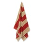 ferm living - Alee badehåndklæde, 70 x 140 cm, lys kamel/rød