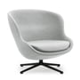 Normann Copenhagen - Hyg loungestol med drejefod, aluminium sort/grå (Synergy LDS16)