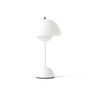 & Tradition - Flowerpot batteri bordlampe VP9 med magnetisk ladekabel, mat, hvid