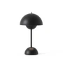 & Tradition - Flowerpot batteri bordlampe VP9 med magnetisk ladekabel, mat, sort