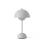& Tradition - Flowerpot batteri bordlampe VP9 med magnetisk ladekabel, mat, lysegrå