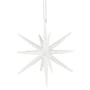House Doctor - Spike ornament, Ø 12 cm, hvid med glitter