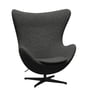 Fritz Hansen - Egg Chair, PVD sort / Vanir Granitbrun 373 (jubilæumsudgave 2022)